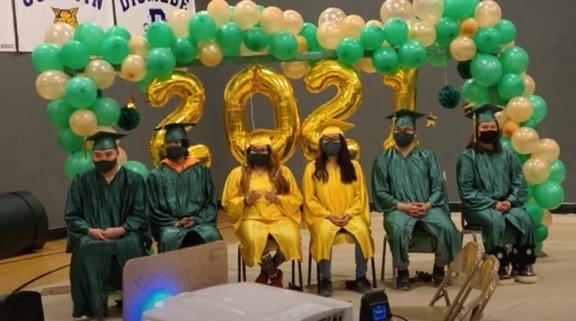 2021 Graduates seated at graduation