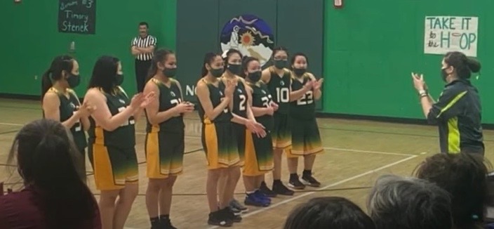 Image of girls basketball team