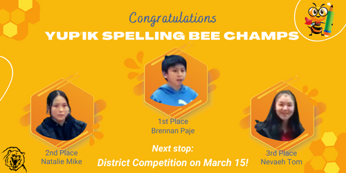 Yup'ik Spelling Bee Champs
