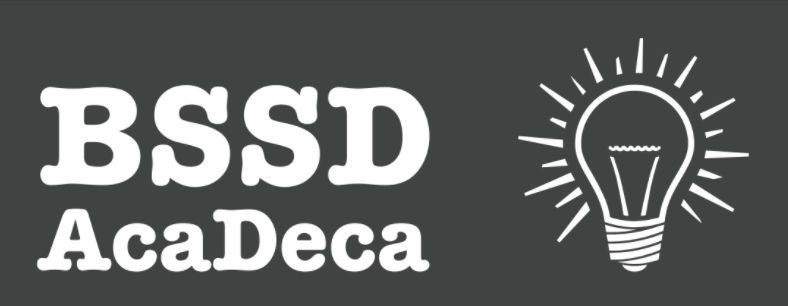 Bering Strait School District Academic Decathlon logo with a lightbulb