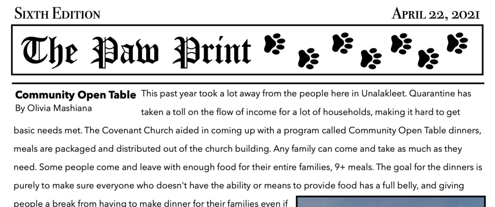 The Paw Print - April 22, 2021