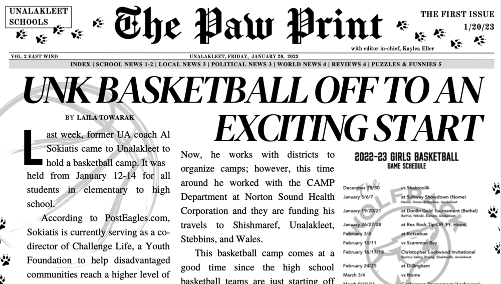 The Paw Print - Jan. 20, 2023