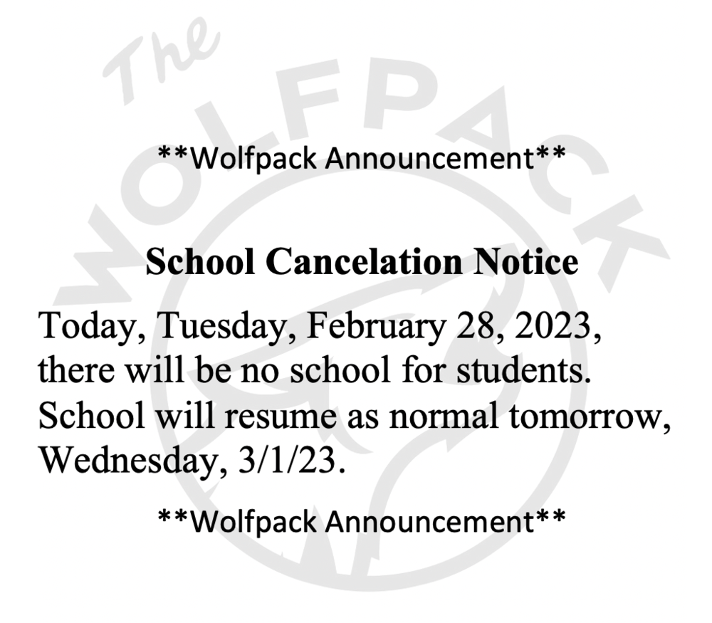 Wolfpack Announcement!