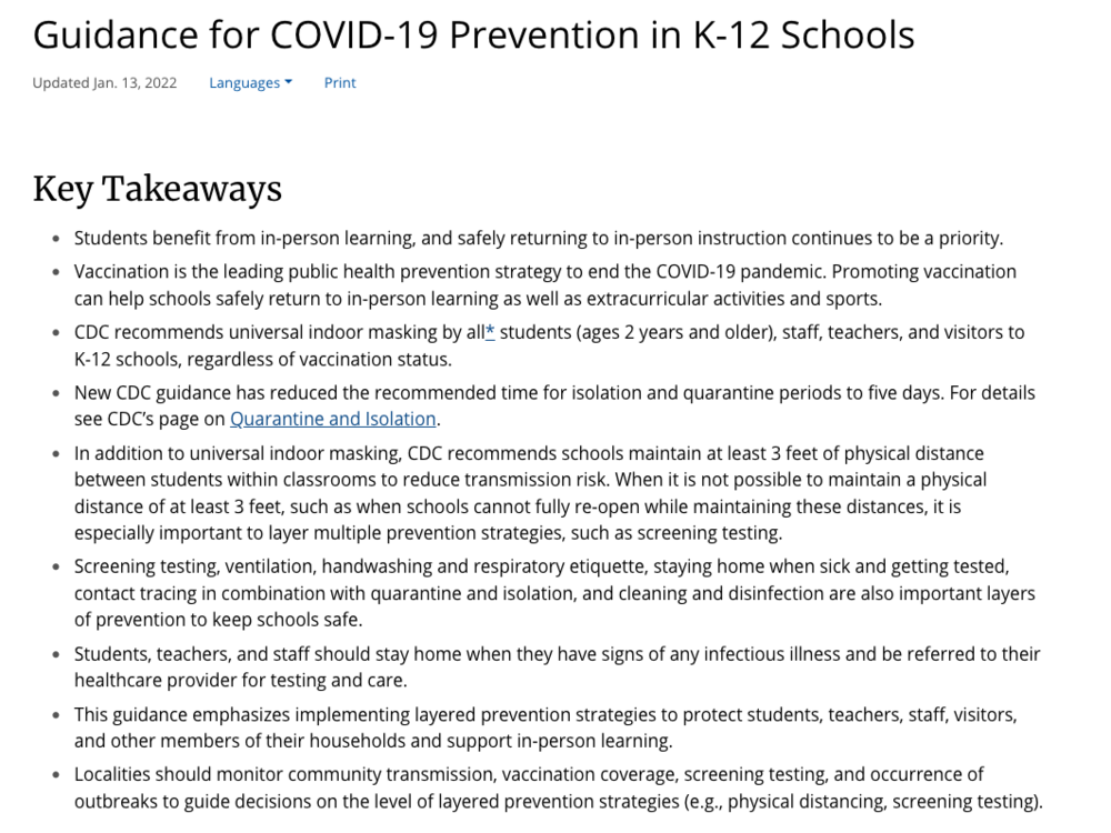 school covid prevention