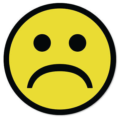An emoji of a sad face