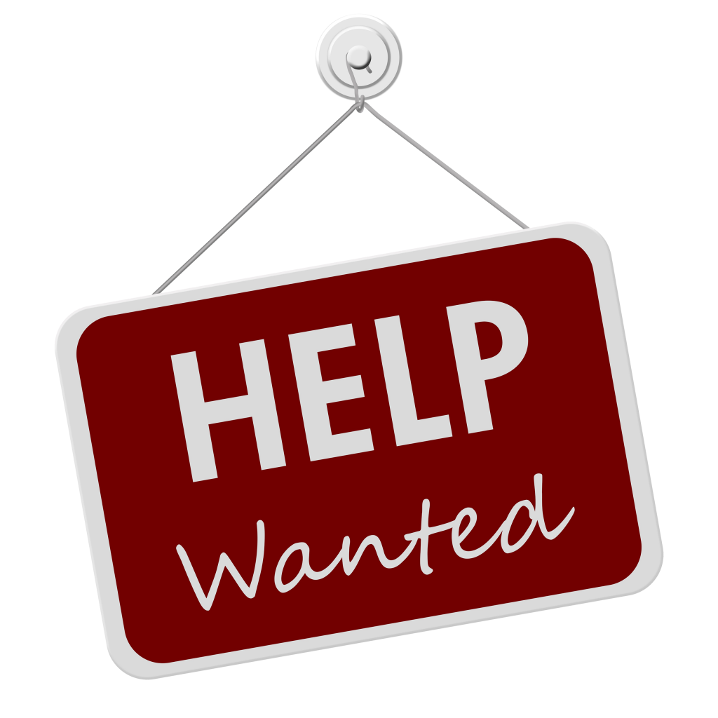 A "Help Wanted" sign.