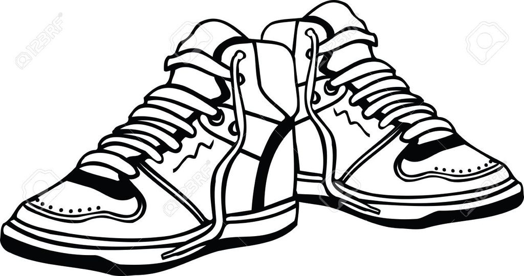A pair of gym shoes.