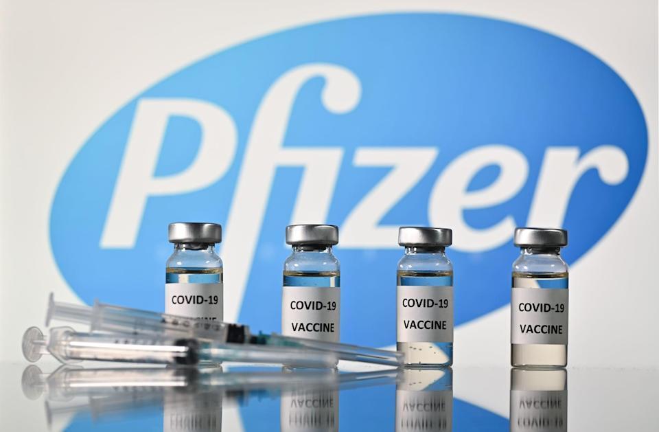 Pfizer vaccine bottles