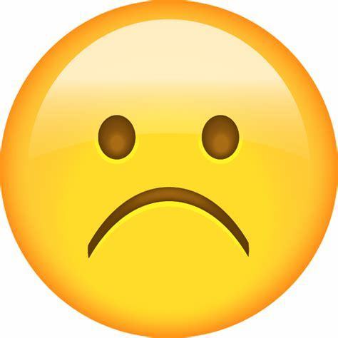 A sad face emoji