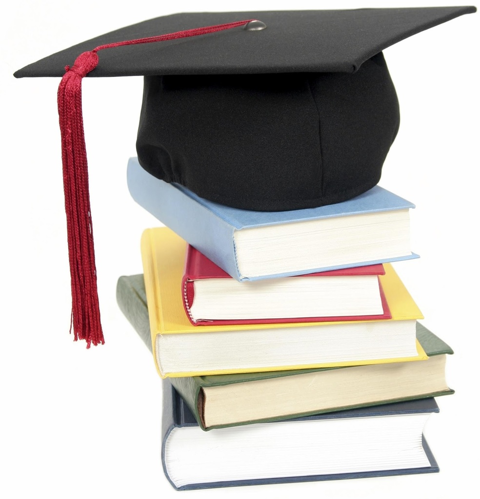 A graduation cap and some books
