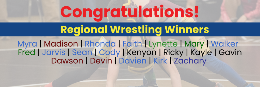 Congratulations, regional wrestling winners