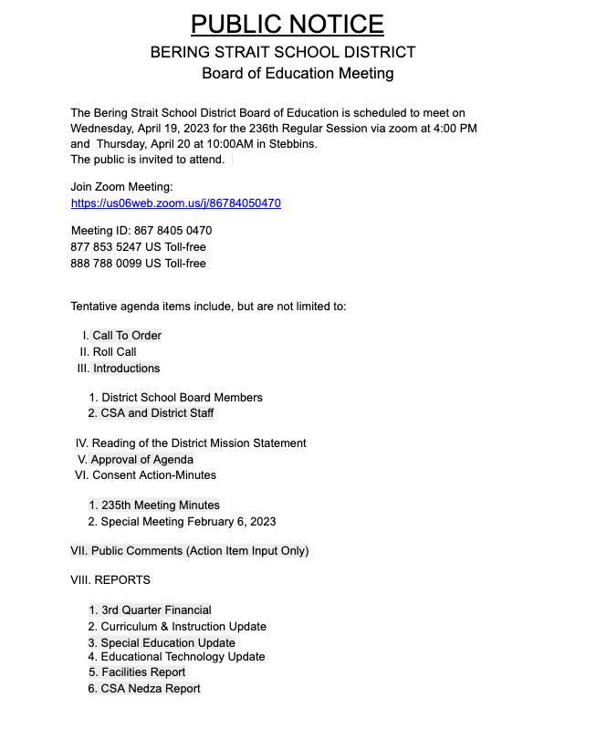 public notice 1