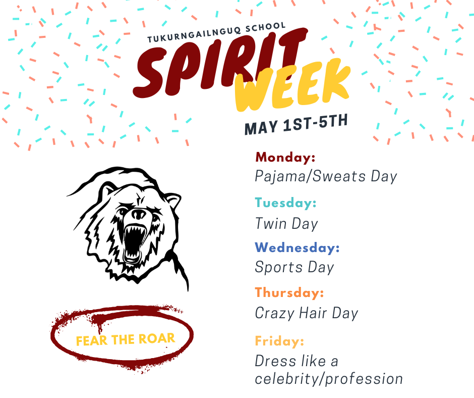 Spirit Week May 1-5